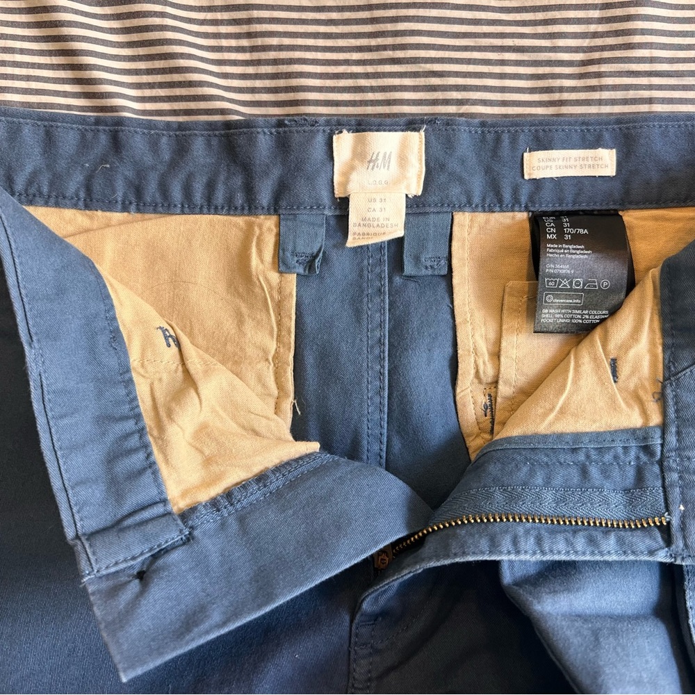 H&M light blue chino pants 31x30